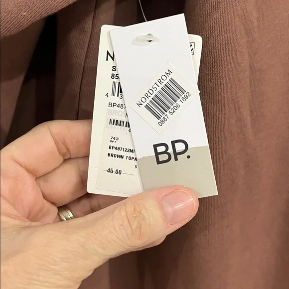 BP. Fleece Oversized Brown Crewneck Sweatshirt Casual Streetwear Size Small - Picture 4 of 4